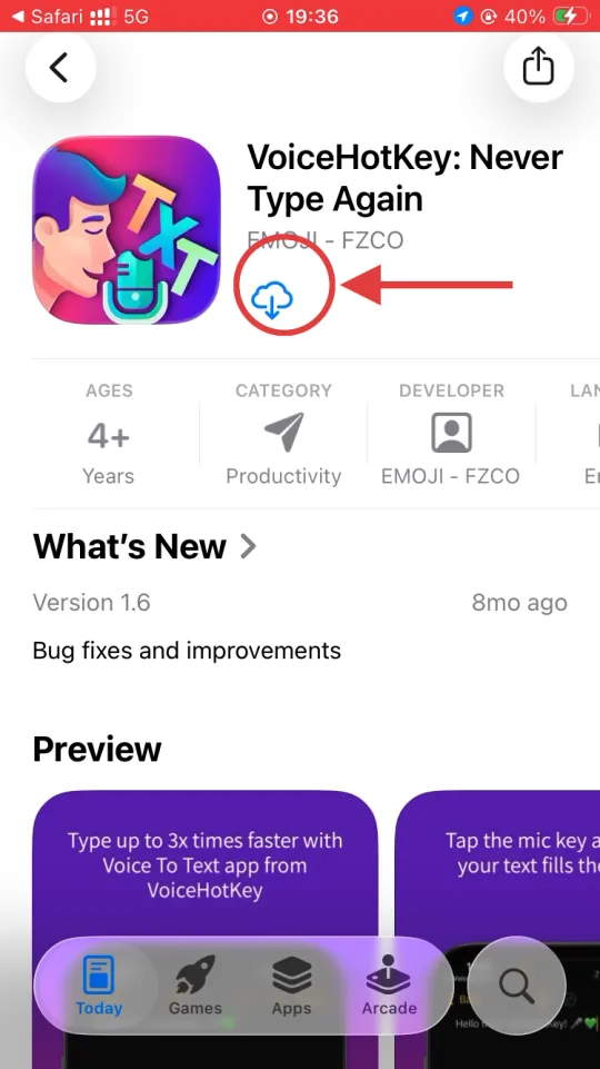 VoiceHotKey di iOS App Store